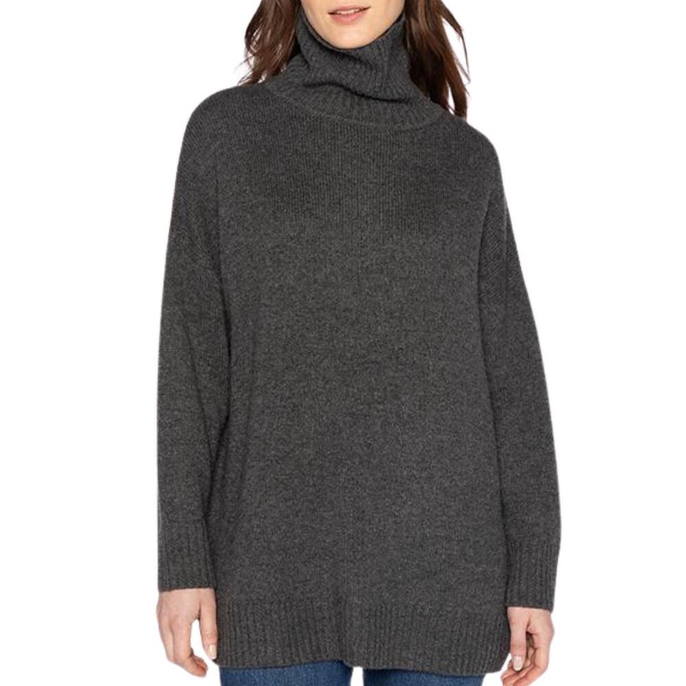 NEW KINROSS oversized cozy mock sweater in flannel